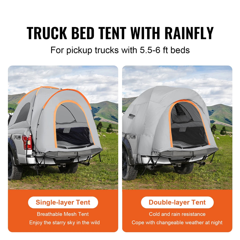 BENTISM SUV Camping Tent 8-8 Ft Waterproof Pickup SUV Tent with Rainfly Carry Bag Car Canopy Shelter for Camping Outdoor Travel