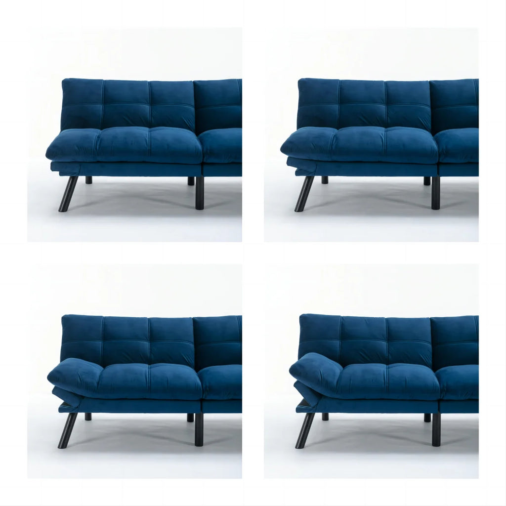 PAPROOS Convertible Sofa Bed, Folding Futon Sofa Bed, Upholstered Sofa Bed Couch, Loveseat Sleeper Sofa for Small Space, Apartment, Living Room, Cream