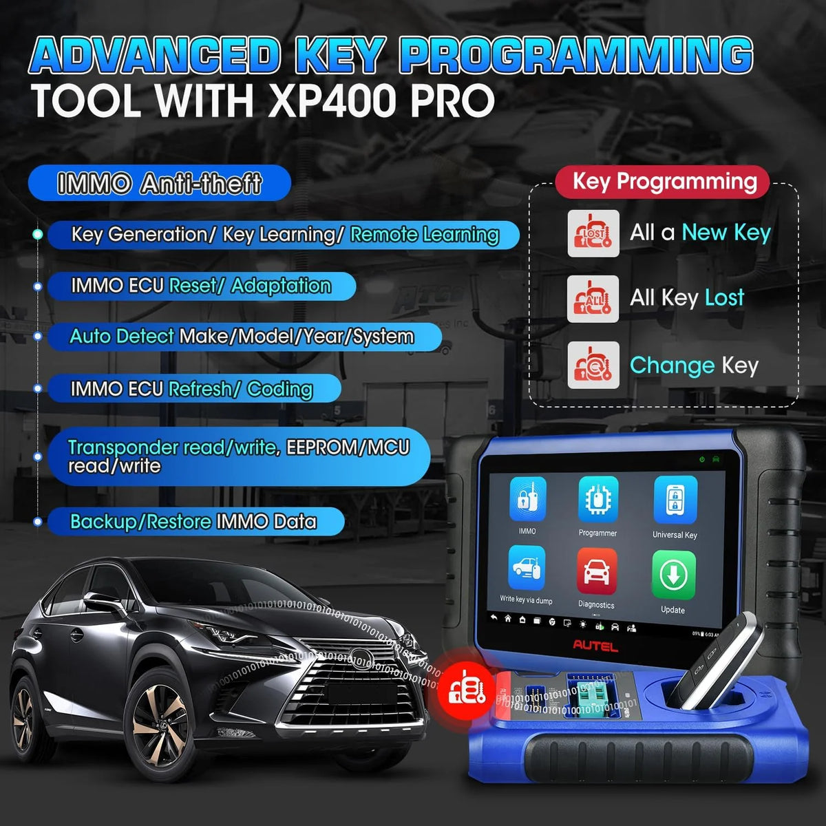 Autel MaxiIM IM508S PRO w/ XP400 PRO as IM608 PRO II, Gift SmartWacth, 2025 Advanced IMMO Key Fob Programming Tool OE-Level Bi-directional Control, All System Diagnostics