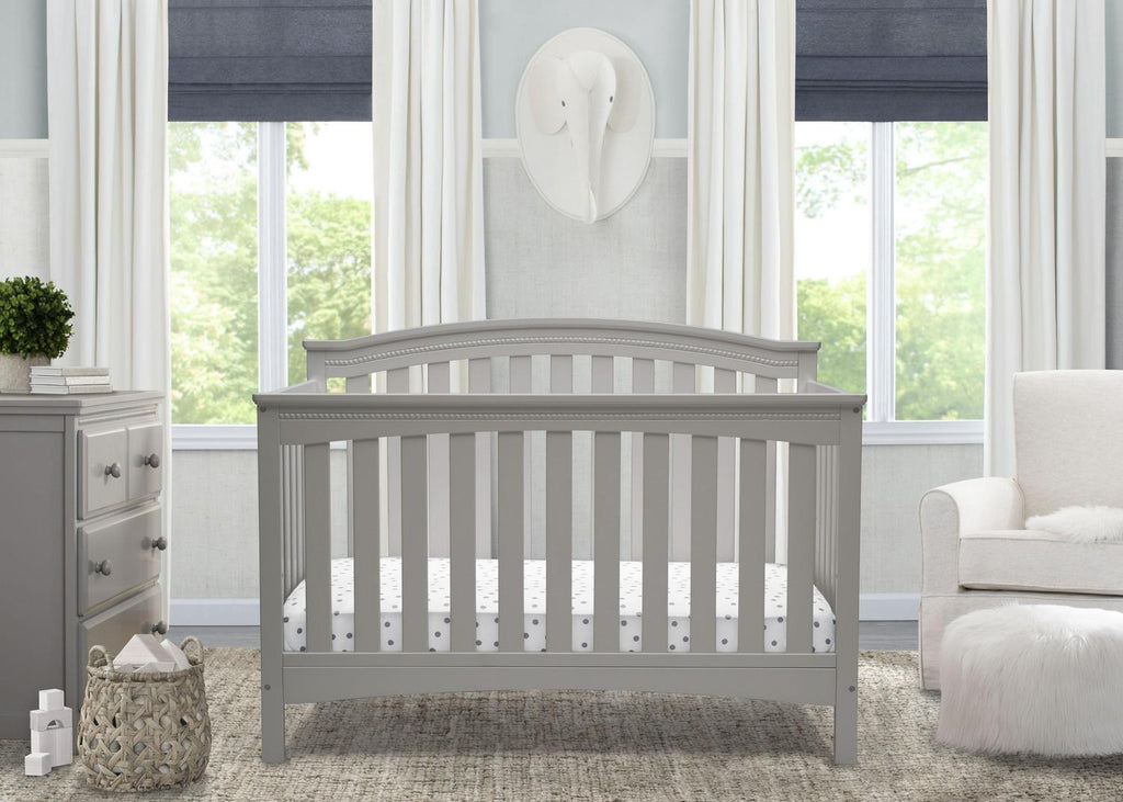 Delta Children Waverly 6-in-1 Convertible Baby Crib. Grey