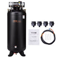 VEVOR 80 Gallon Compressor, 6.5HP, 15.5SCFM@90 PSI, Dual-Stage 145PSI, Oil-Free, 86dB Quiet Operation, Ideal for Manufacturing, Construction, Auto Repair