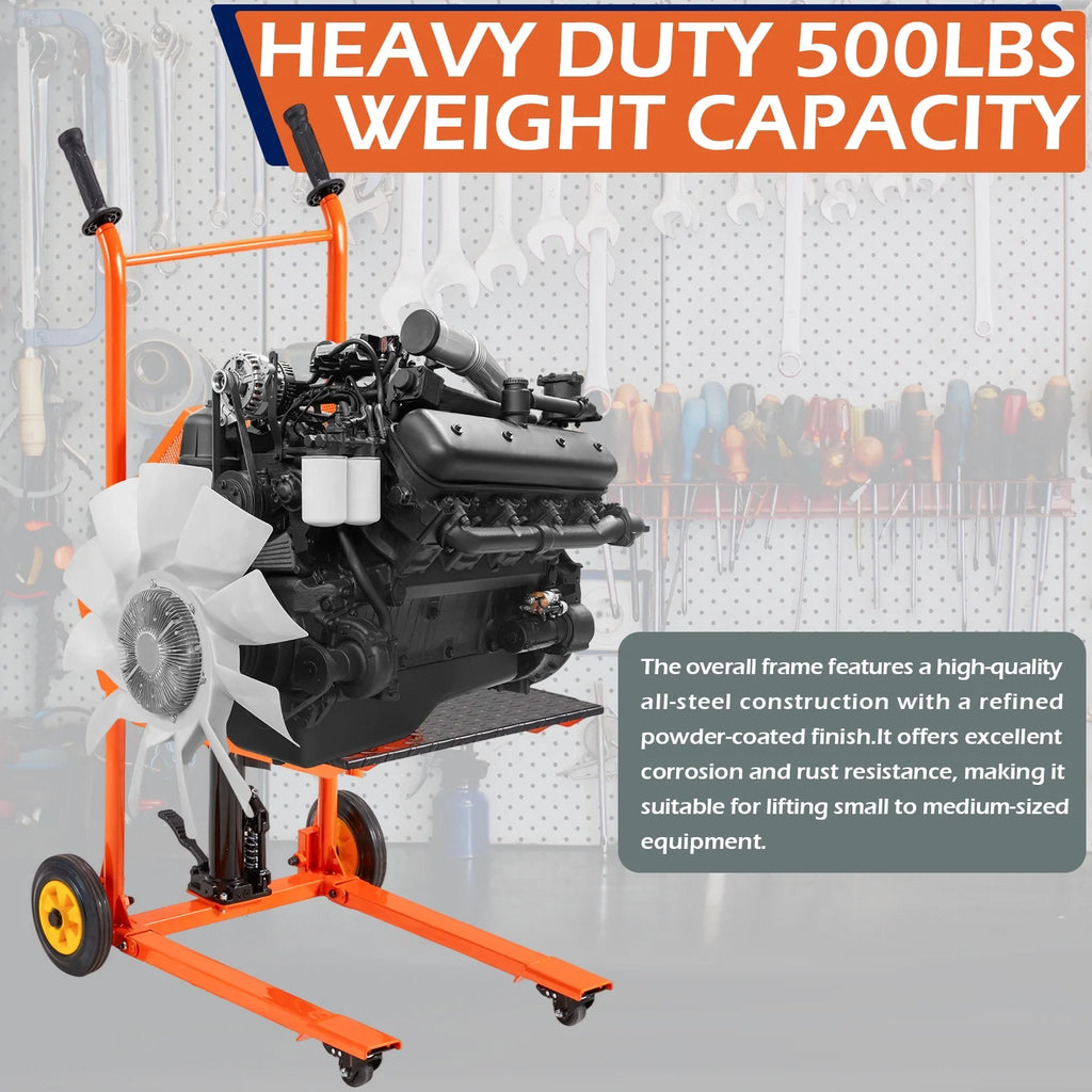 AECOJOY Hydraulic Material Lift Pallet Truck 500 Lbs,Lift Table Cart,32" Max Lift Height Pallet Truck Jack with Lockable Swivel Casters Ideal for Warehouse, Workshop and Garage Use