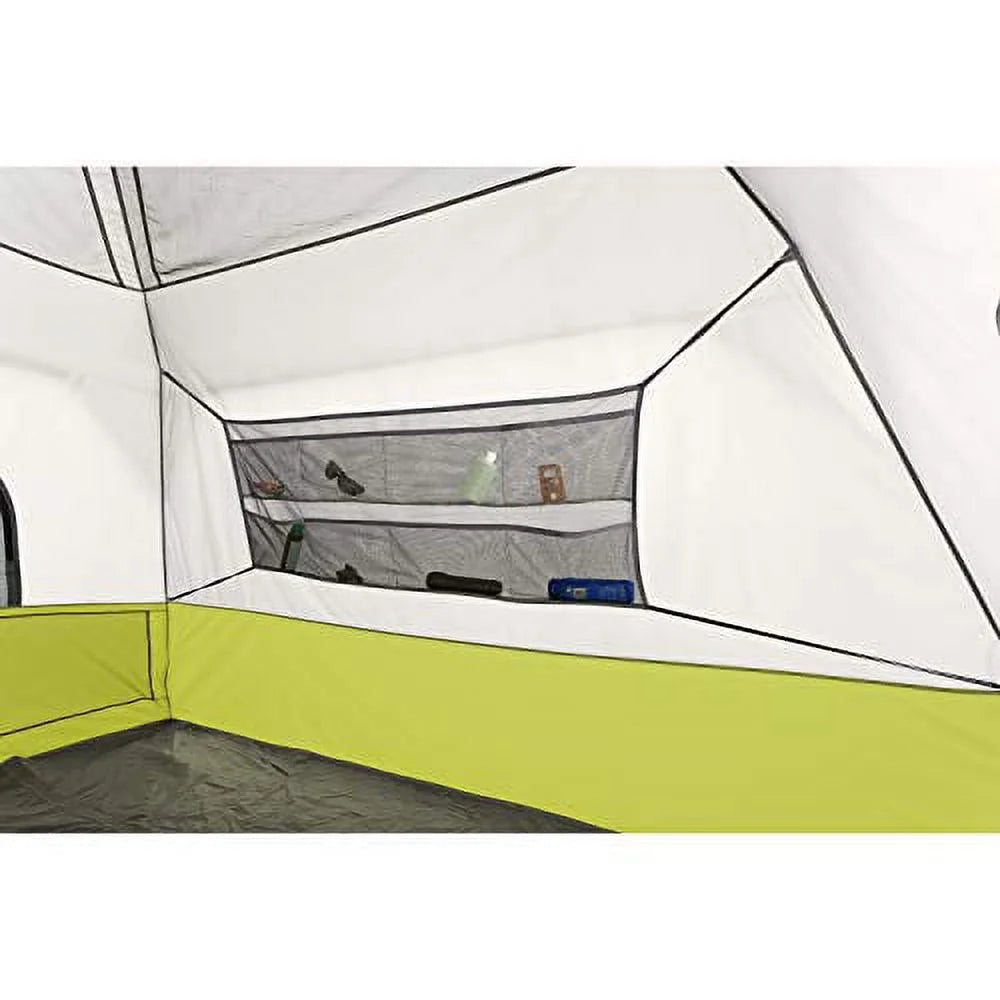 CORE 6 Person Instant Cabin Tent with Wall Organizer (Gray)