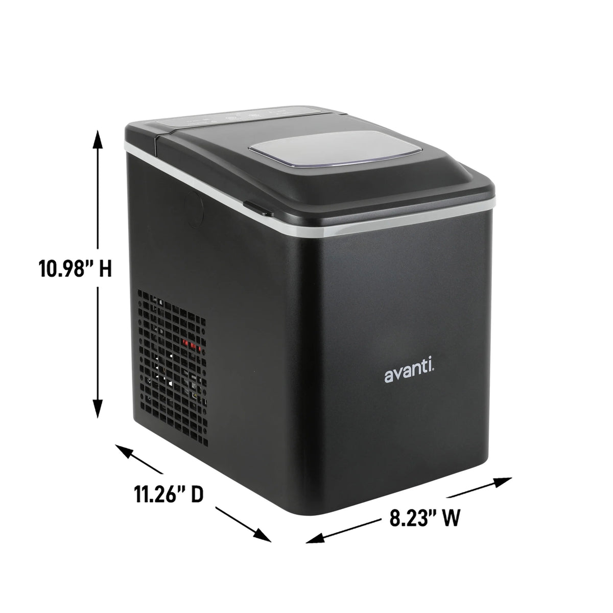 Avanti Mighty Ice 26lb. Countertop Bullet Ice Maker, in Black (AVIM2625BK)