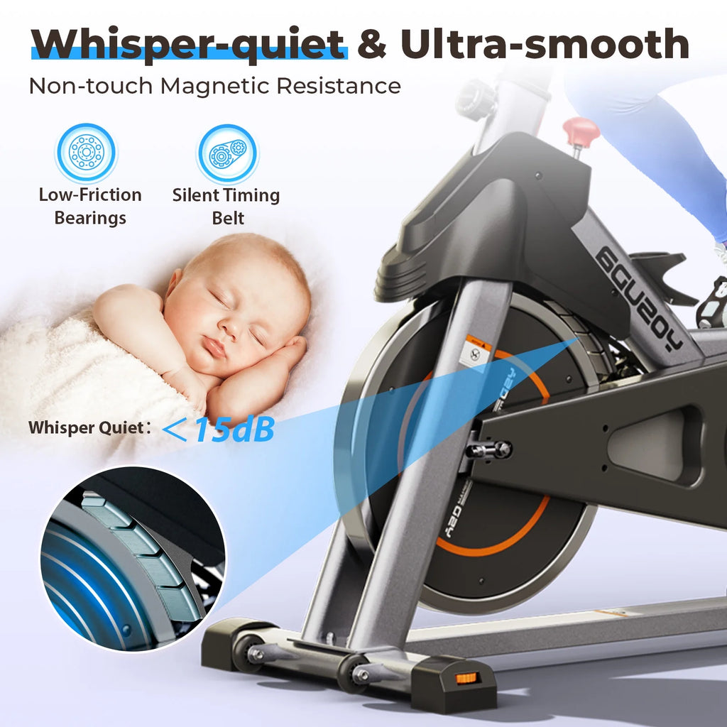 YOSUDA Exercise Bike Stationary Indoor Cycling Bike for Home 300 Lbs Weight Capacity, Comfortable Seat Cushion and LCD Monitor