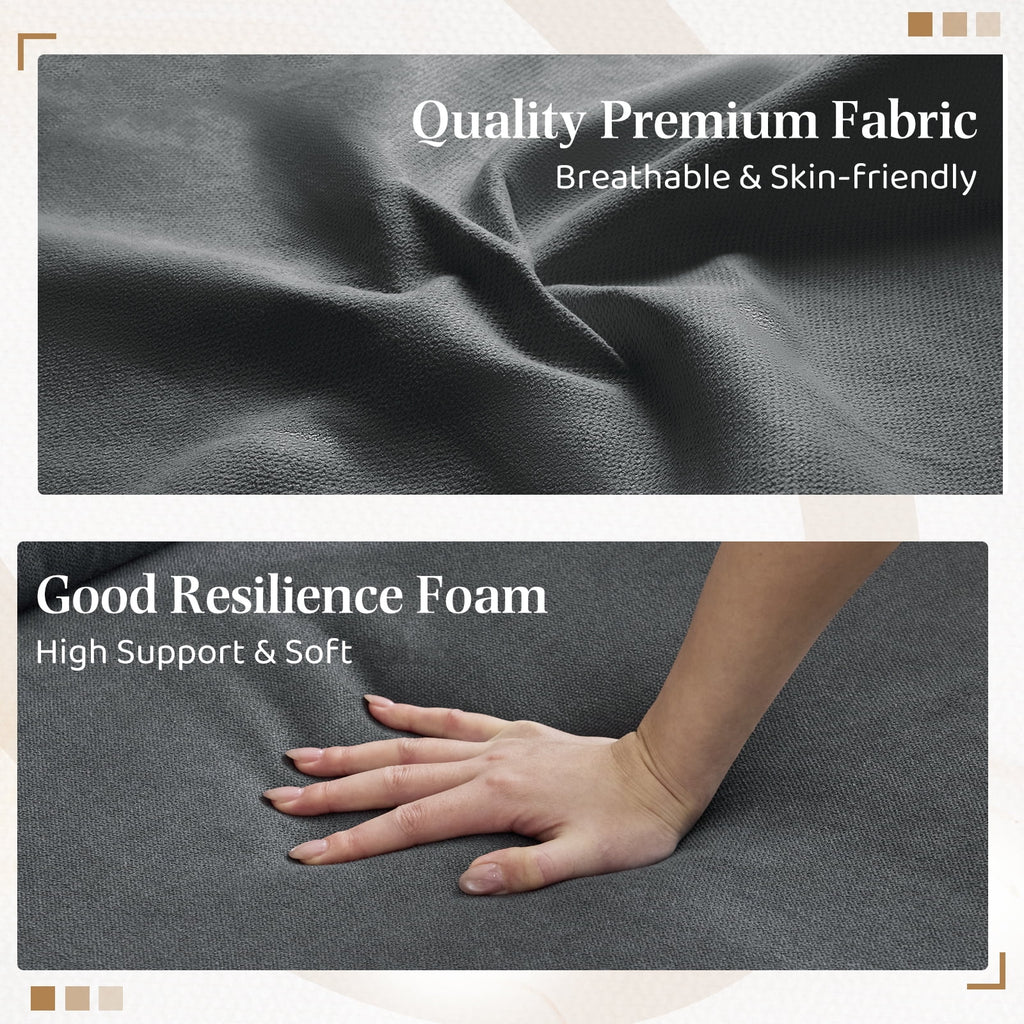 Bezseller Oversized Accent Chair with High Back, Armchair for Living Room or Bedroom, Beige