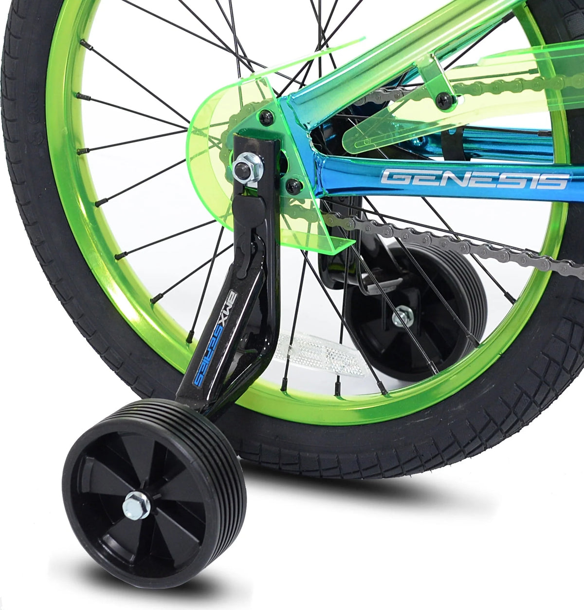 18" Glitch Boy's BMX Bike, Blue/Green