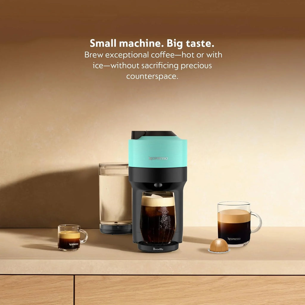 Nespresso Vertuo Pop+ Coffee and Espresso Maker by Breville, Aqua Mint