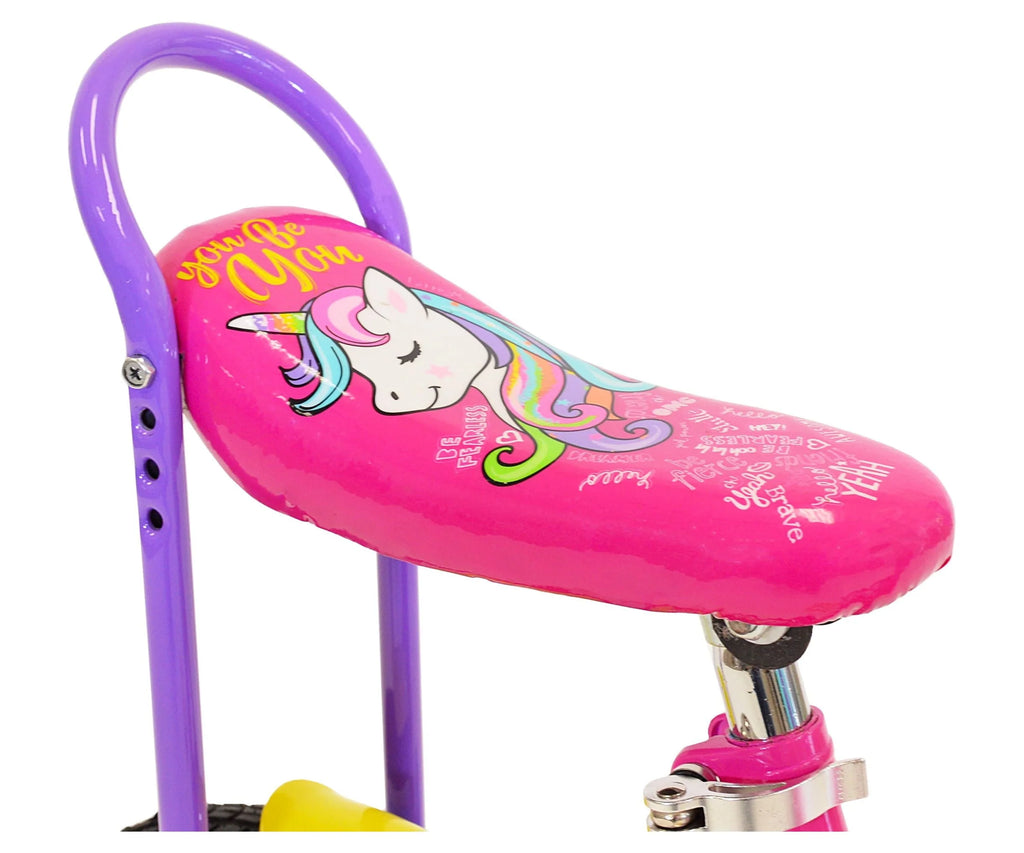 LittleMissMatched 12 in.  Girl's Let You Be You Unicorn, Child's Bicycle, Pink and Purple
