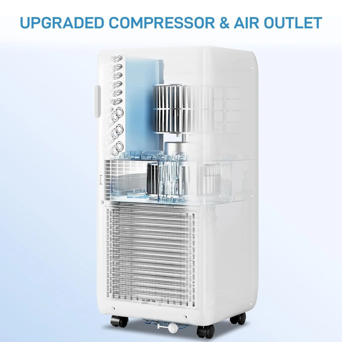 Missky 10000 BTU Portable Air Conditioner with Remote Control, 3-in-1 Mini Standing Portable AC Unit w/Universal Casters & Window Kits, Cools Up to 450 Sq.ft, White