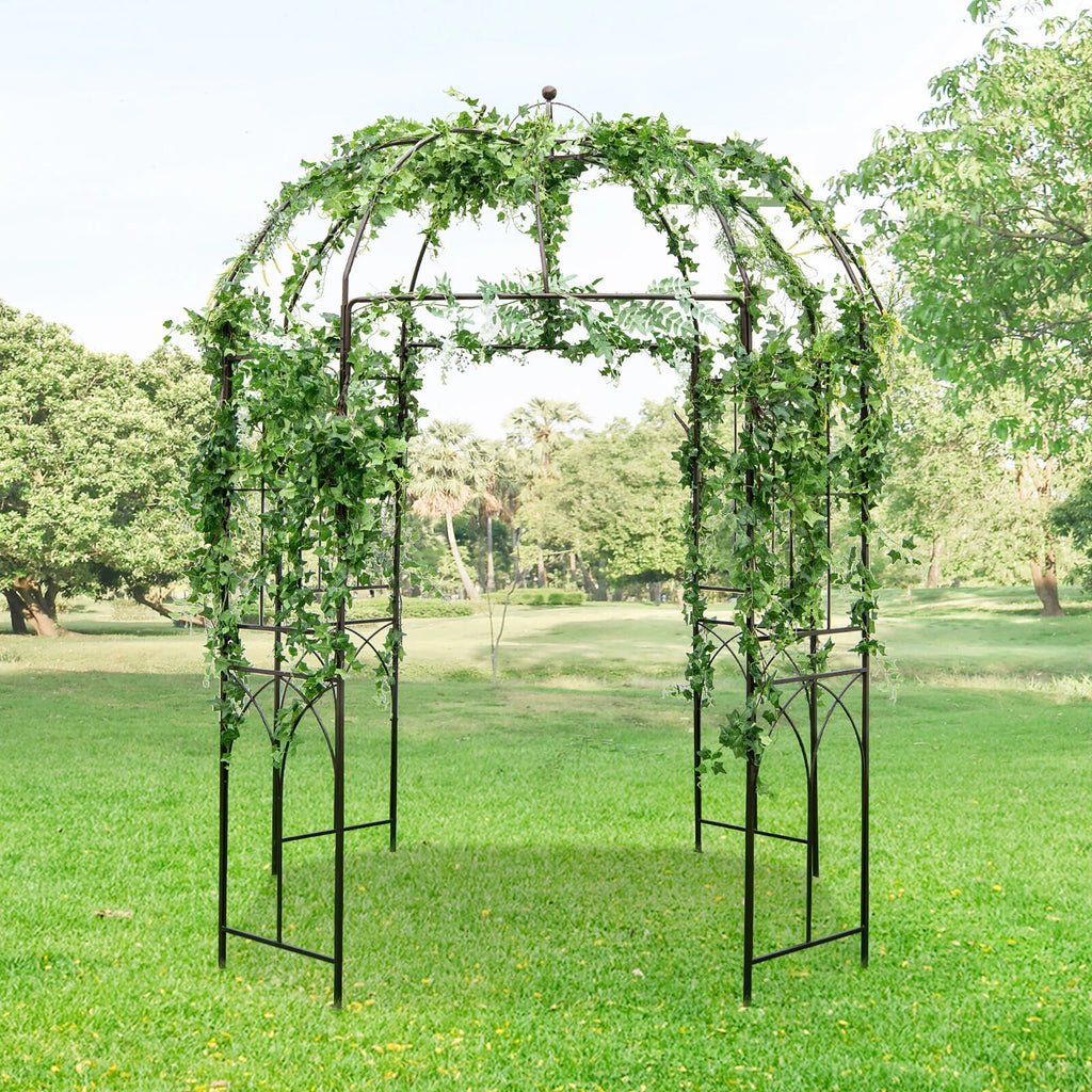 Gymax Birdcage Shape Garden Arbor Pergola Climbing Plants Stand Rack for Wedding Party