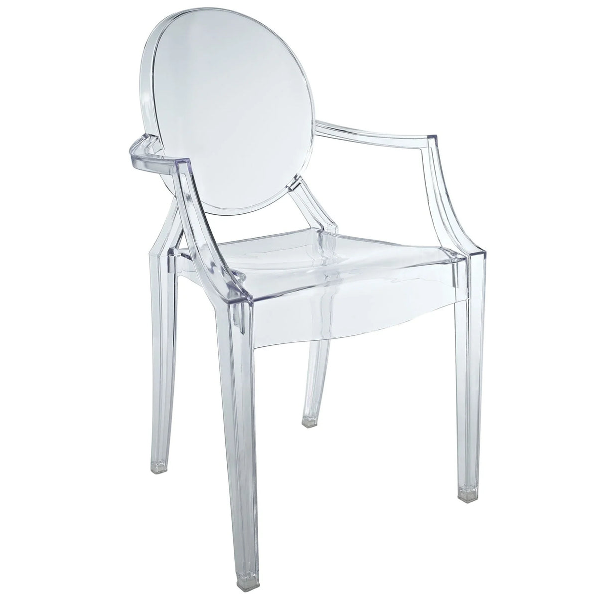 Modway Casper Miniature Chair in Clear,  3.5"l x 3.5"w x 6.5"h"