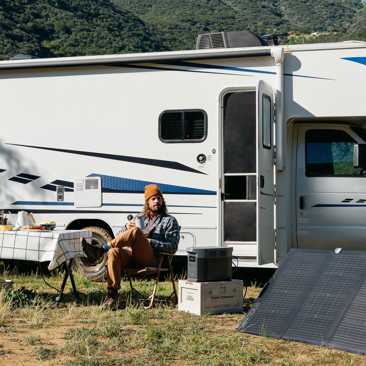 EcoFlow DELTA 2 Max Portable Solar Generator Combo with 2-piece 220W Solar Panel