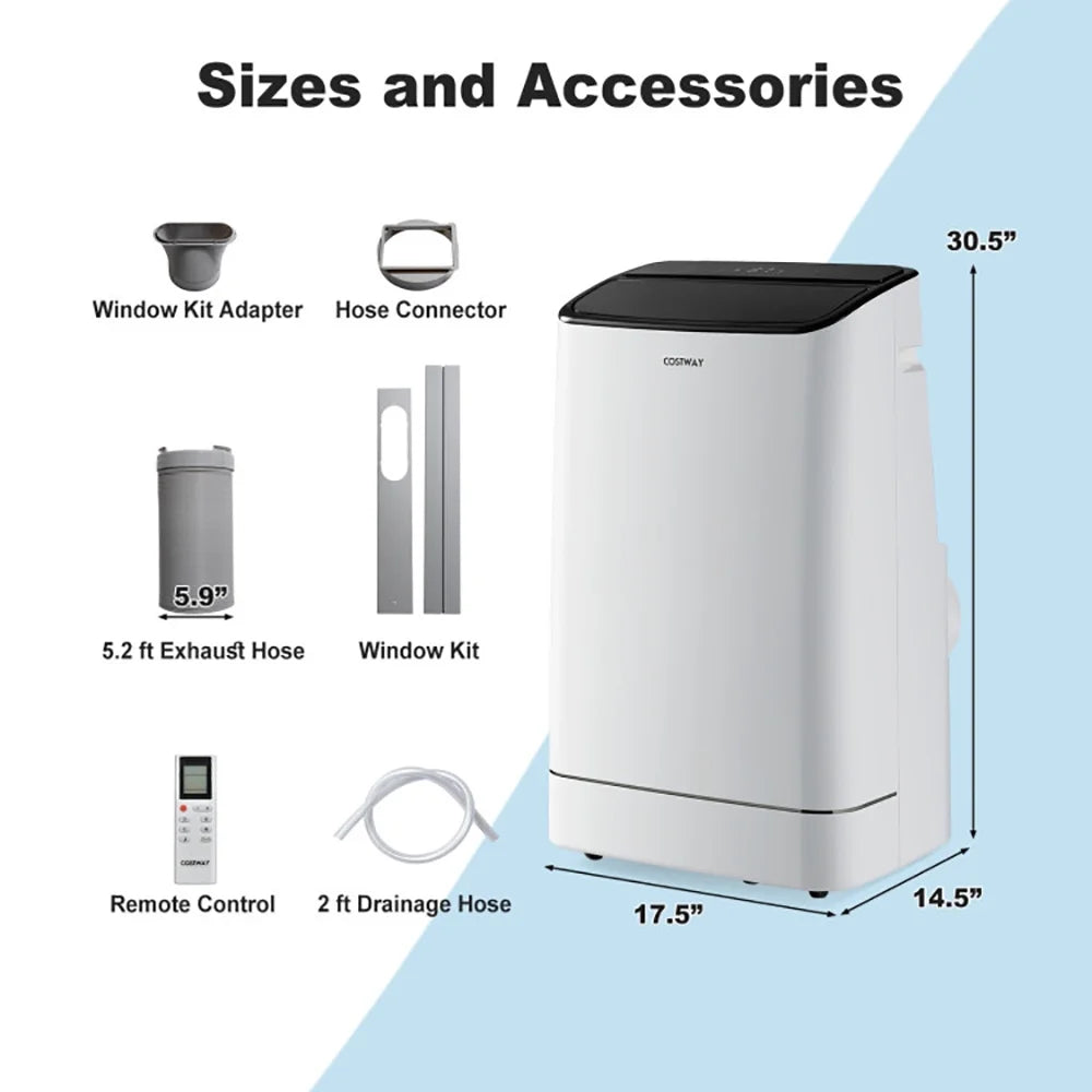 Canddidliike 15000 BTU Portable Air Conditioner with APP Control and Heat, Room Air Conditioner with Remote Control,Dehumidifier