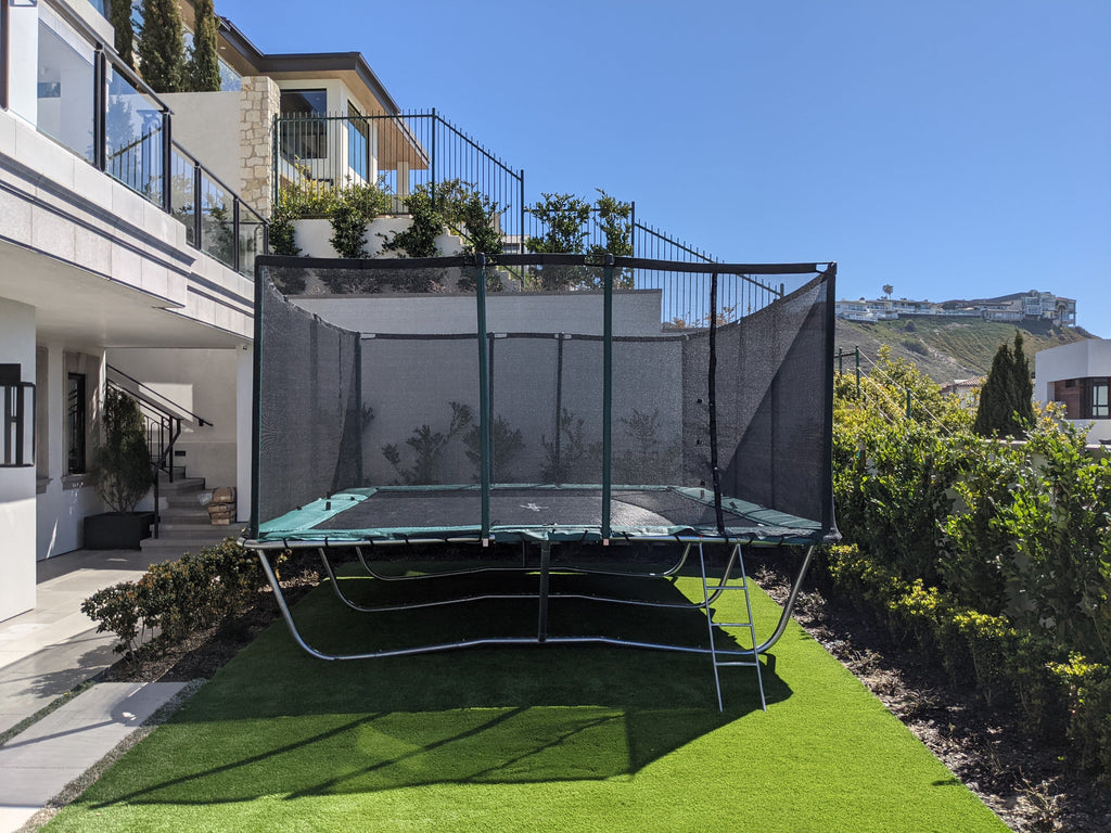 Galactic Xtreme 10x17 FT Outdoor Rectangle Trampoline with Net Enclosure 750Lbs Heavy Weight Jumping Capacity - Outdoor Gymnastics Trampolines for Adults and Kids