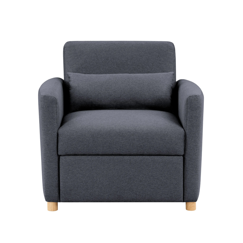 Serta Carly Scandinavian Style Convertible Chair, Ivory Fabric