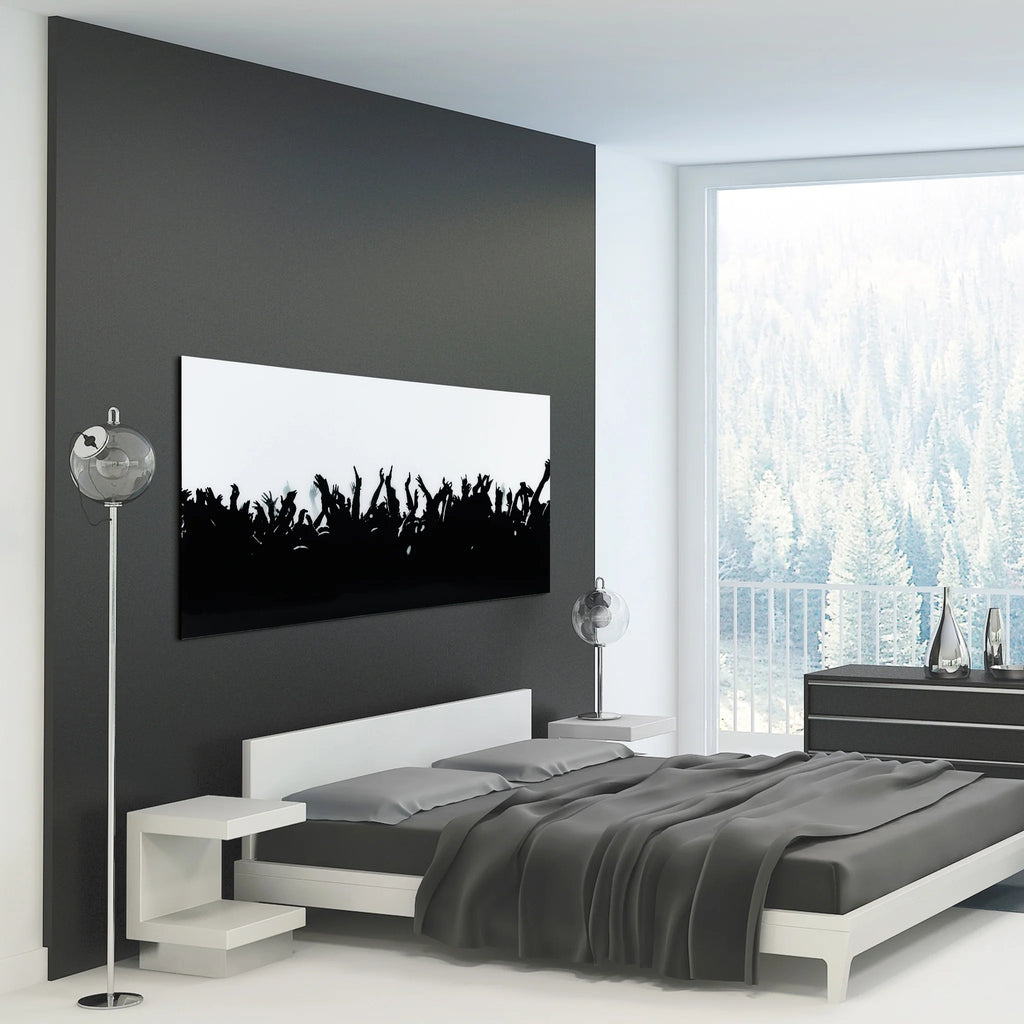 Empire Art Direct Blue Splash Frameless Free Floating Tempered Glass Panel Graphic Wall Art, 72" x 36", Ready to Hang