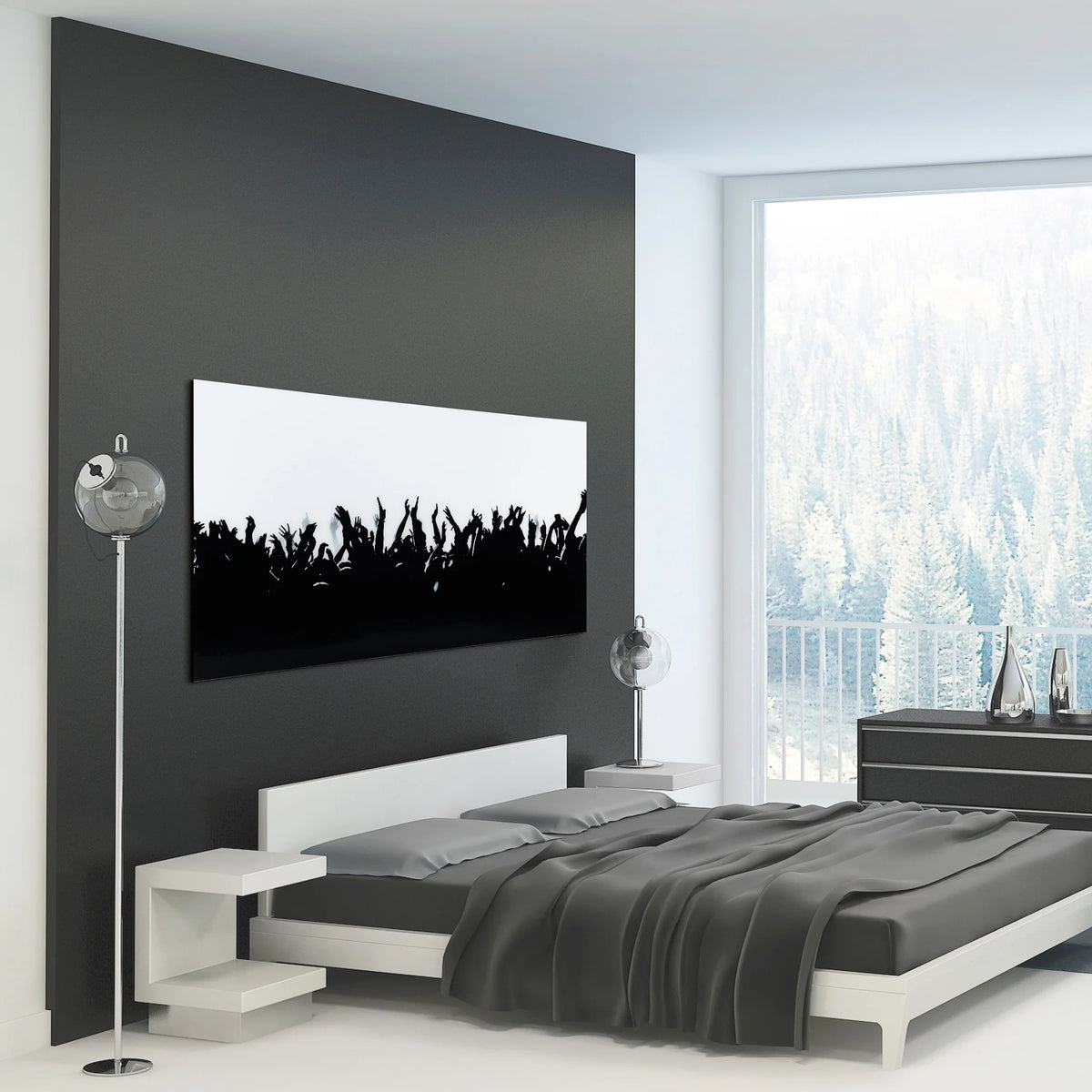 Empire Art Direct Blue Splash Frameless Free Floating Tempered Glass Panel Graphic Wall Art, 72" x 36", Ready to Hang
