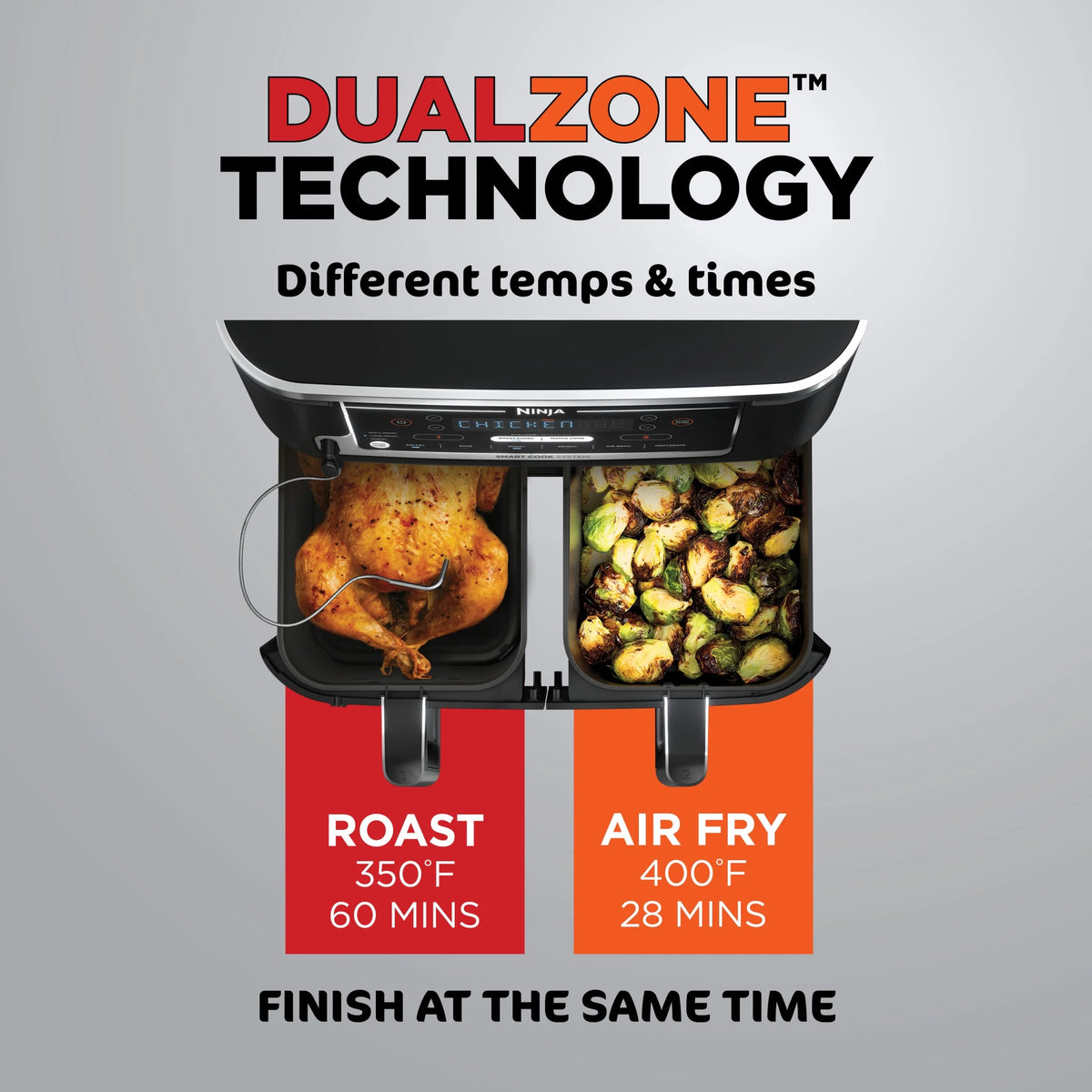 Ninja Foodi 6-in-1 Smart 10-qt. 2-Basket Air Fryer