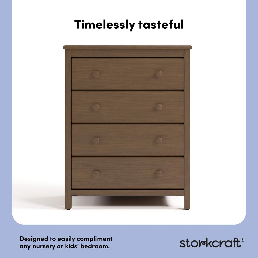 Storkcraft Alpine 4 Drawer Nursery Dresser, White