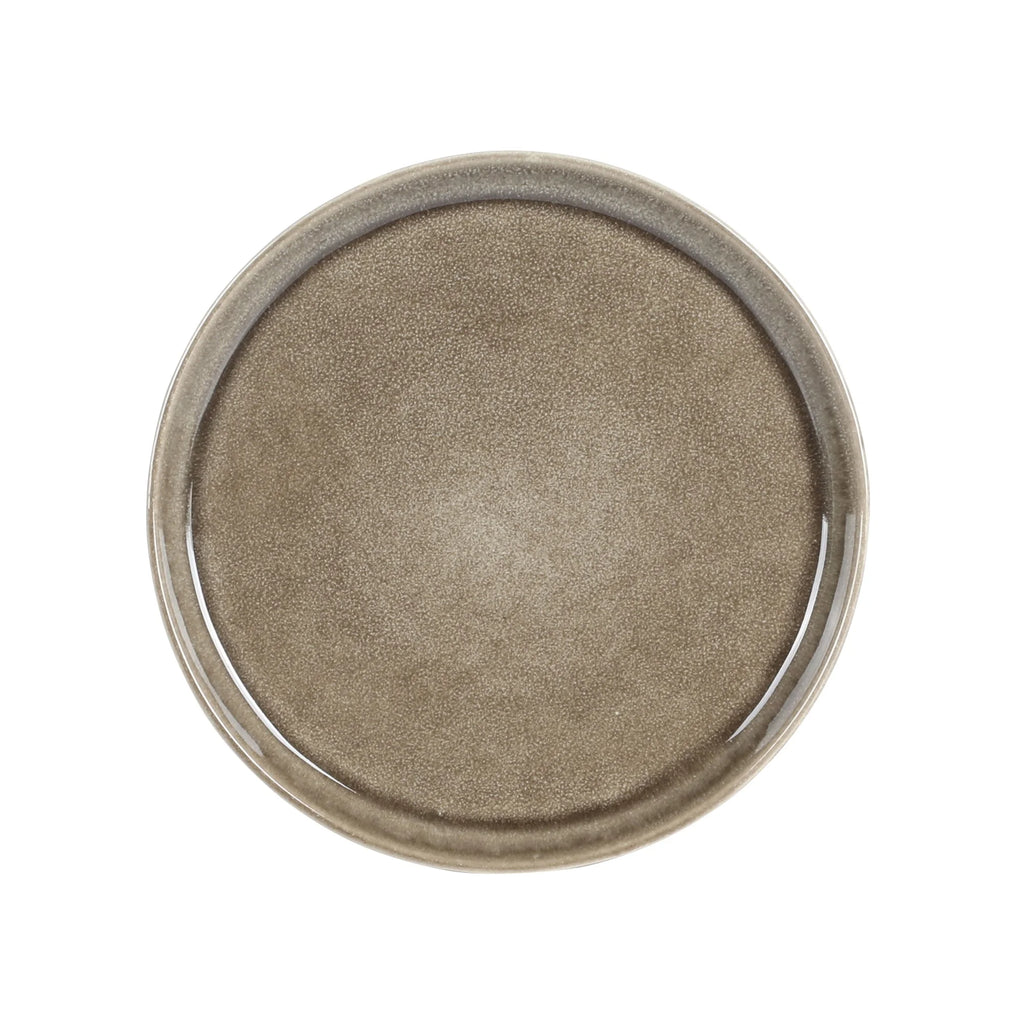 Gibson Elite Berea 16 Piece (Service for 4) Plates and Bowls Stoneware Dinnerware Set -Taupe