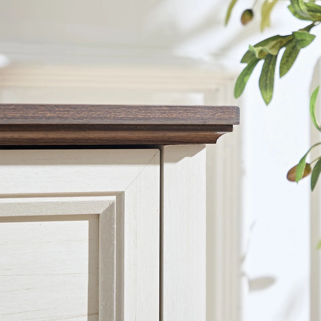 HIUU Farmhouse 8 Drawers Dresser,54 Inch Wide Rustic Wood Dressers & Chest of Drawers for Living Room, Bedroom, Hallway, Closet, Office, Antique White