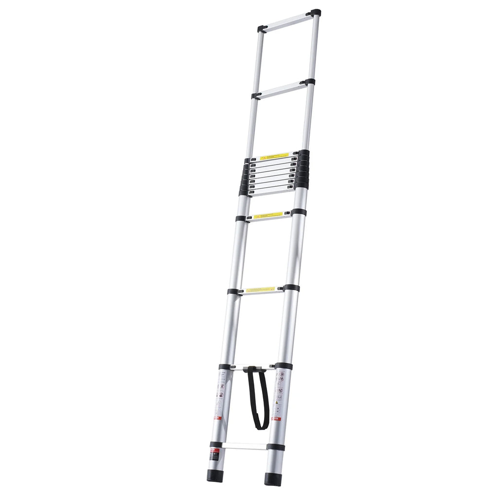 VEVOR Telescoping Ladder, 16.4FT Aluminum Lightweight Extension Ladder, Multi-button Retraction Collapsible Ladder, 375 LBS Capacity with Non-slip Feet, Portable Compact Ladders for Home, RV, Loft