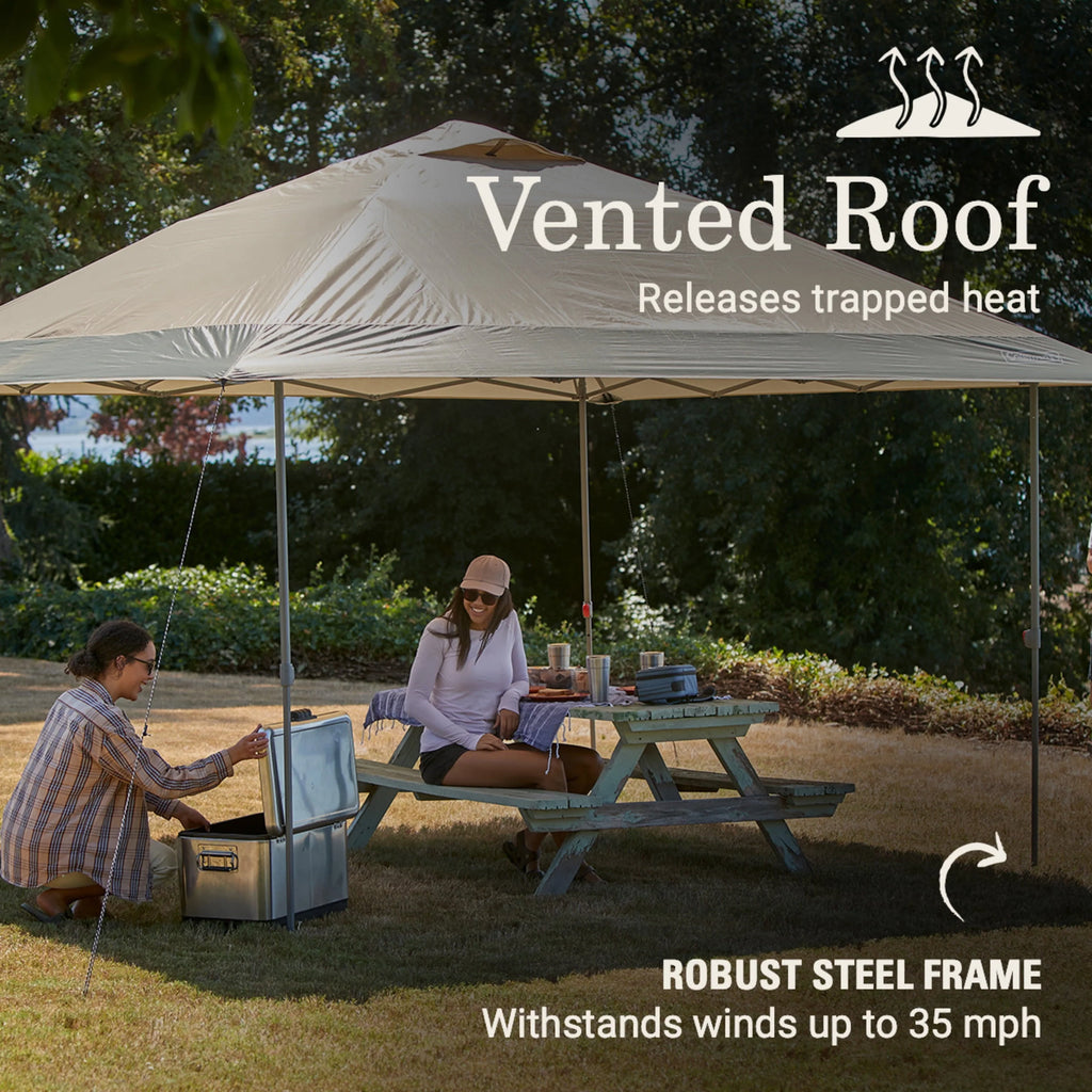 Coleman Oasis™ 13' x 13' x 9.7' Brown Straight Leg Pop Up Outdoor Canopy Sun Shelter Tent