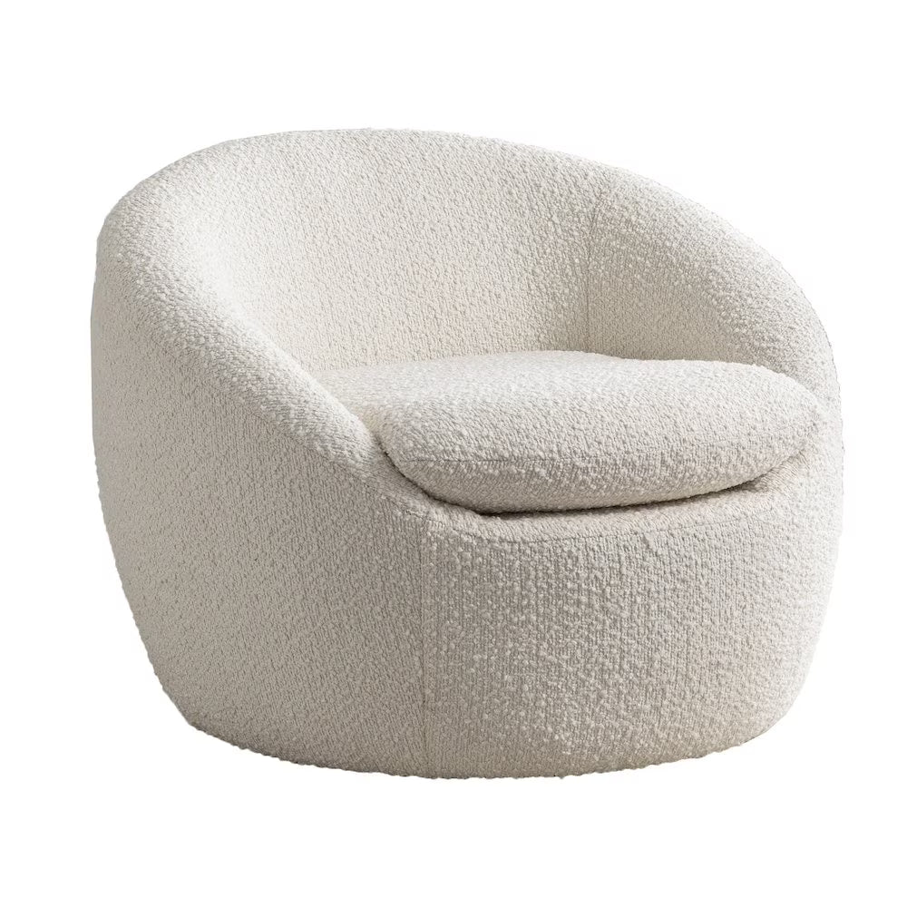 Roundhill Furniture Winnie Modern Barrel Chair, 360 Swivel