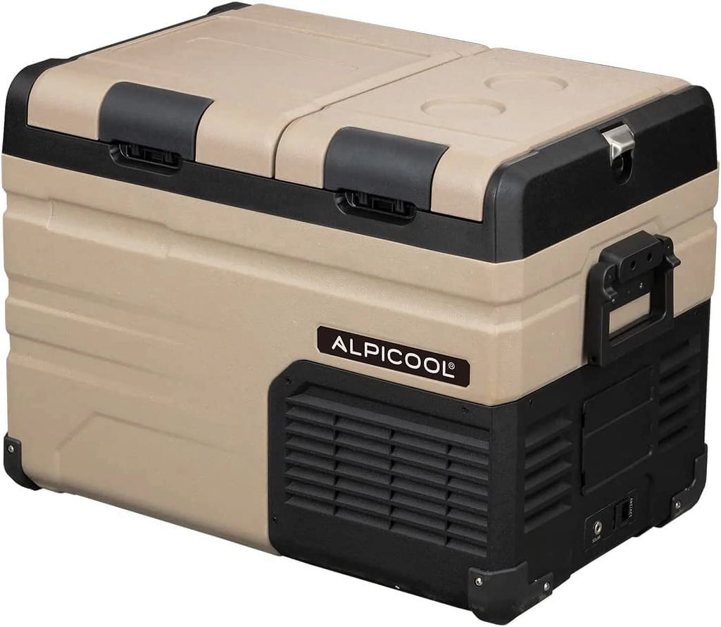 Alpicool TA35 Portable Refrigerator 37 Quart(35 Liter) Dual Temperature Control Fridge Mini Freezer for Travel,Camping,Fishing, Outdoor -12/24V DC