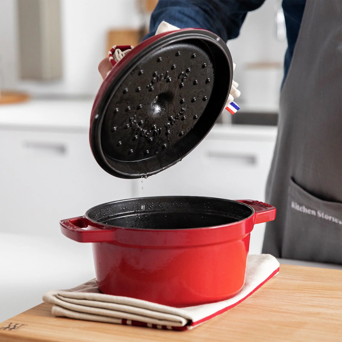 Staub Cast Iron 4-qt Round Cocotte - Matte Black