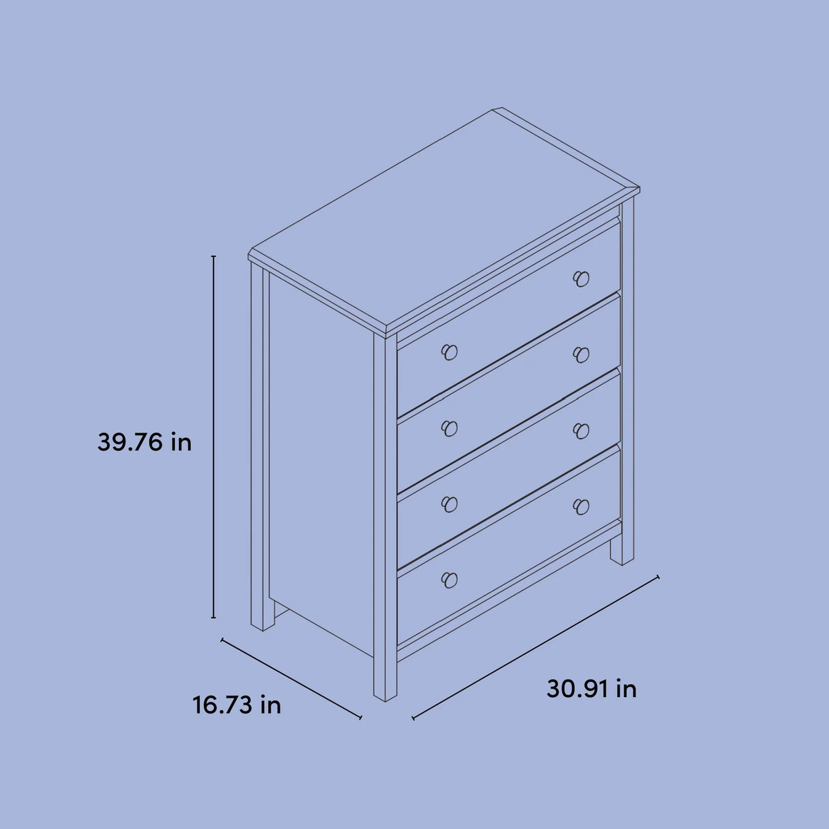 Storkcraft Alpine 4 Drawer Nursery Dresser, White