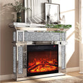 ENENE Mirrored Electric Fireplace 47 x 40 1500W Indoor Fireplace