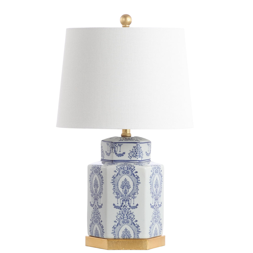 Safavieh Bodin Traditional 23 in. H Table Lamp, Blue/White, Set of 2