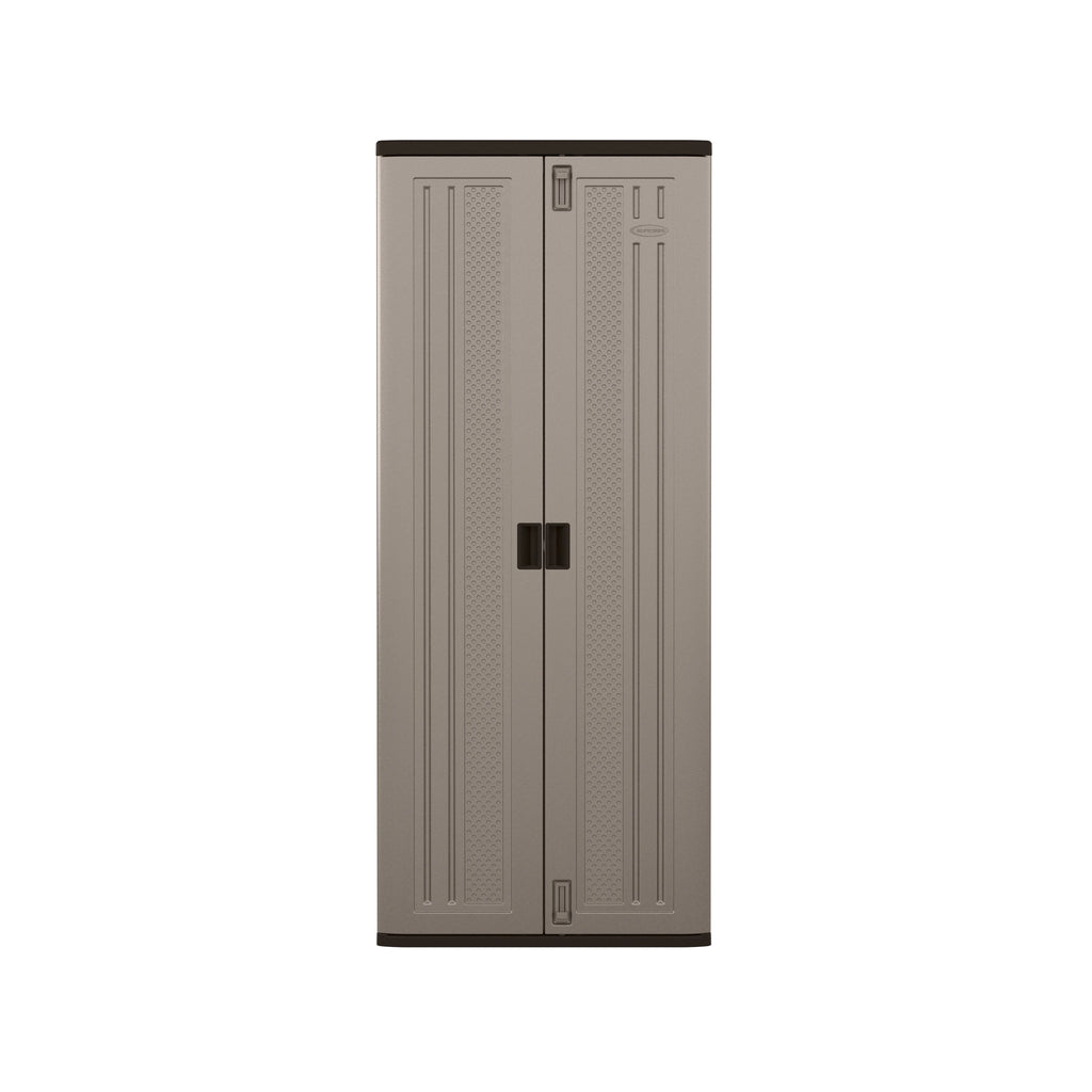 Suncast 3-Shelf Resin Base Garage Cabinet Locker, Gray