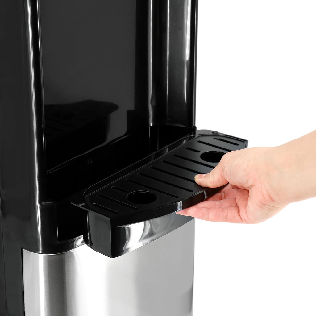 MegaChef Stainless Steel Bottom Load Hot and Cold Water Dispenser 5 Gallon Water Cooler