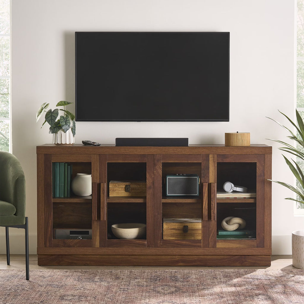 Better Homes & Gardens Ezra TV Stand for TV's up to 70", Light Honey finish