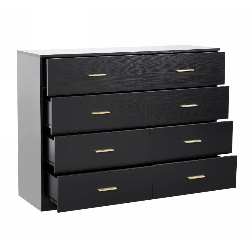 Aukfa Wood 9 Drawer Dresser for Bedroom, Long Chest of 9 Drawers TV Stand,Walnut