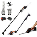4 in 1 Hedge Trimmer with Extension Pole for Shrub, Garden, Grass and Lawn(21V Battery and Charger Include)