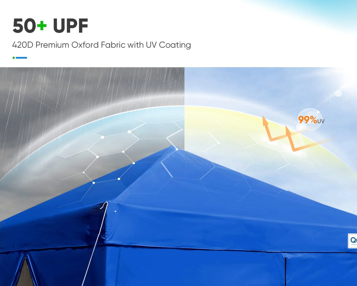 Quictent 8'x8' Pop up Canopy Tent with Sidewalls Instant Outdoor Gazebo Canopy Tent Shelter Enclosed Waterproof, with Wheeled Bag (Pink)
