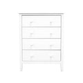 Adeptus Solid Wood Easy Pieces 4 Drawer Chest of Drawers - White