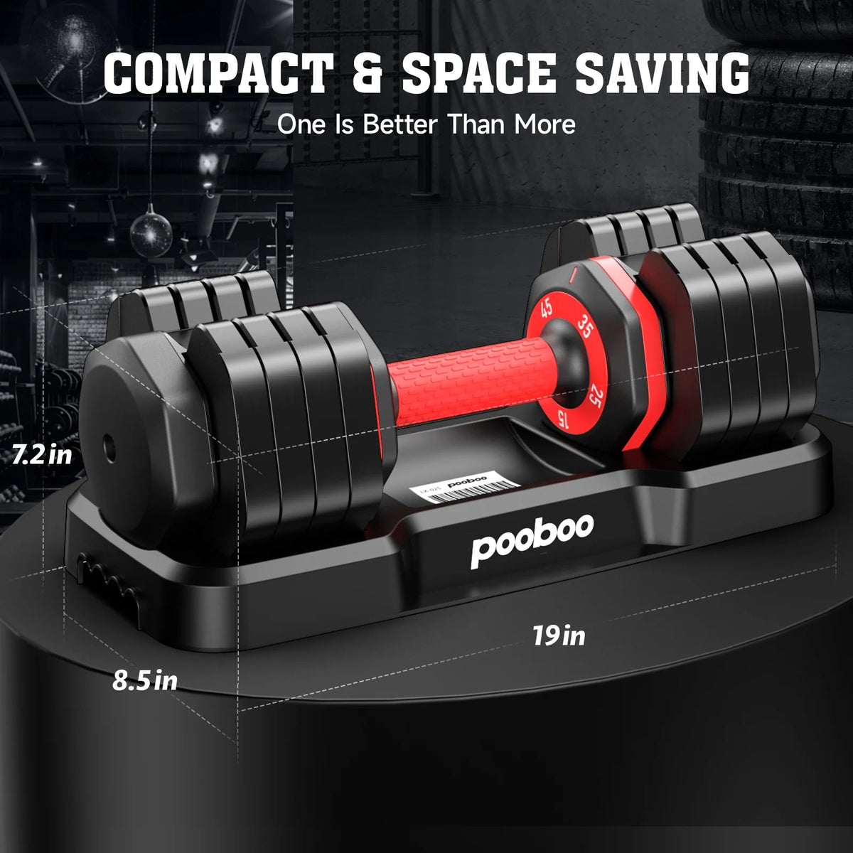 (1 Pair) LNOW 50lbs Quick Select Adjustable Dumbbells for Home Gym 5 in 1 Free Weights 5/10/15/20/25lb/50lb Dumbbell with Anti-Slip Handle, Suitable for Home Gym Exercise Equipment