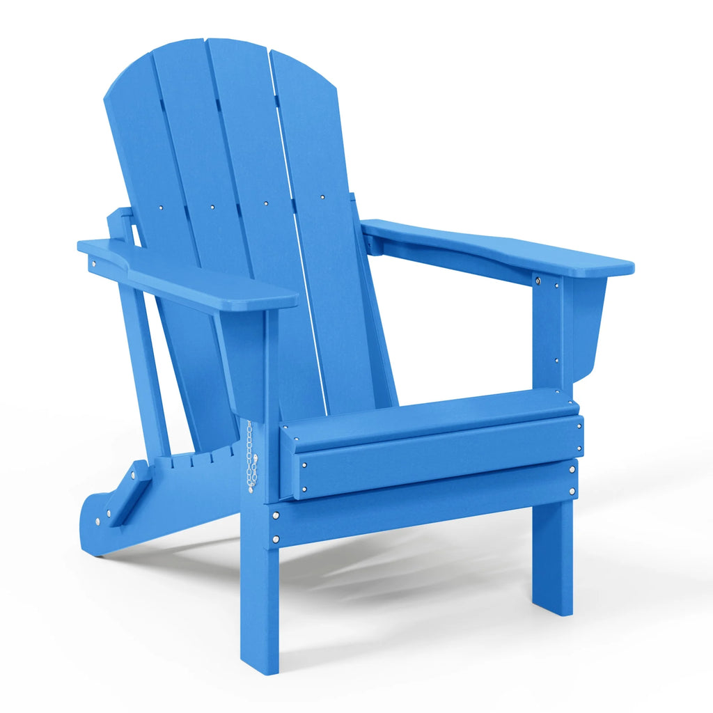 Westintrends Outdoor Folding HDPE Adirondack Chair, Patio Seat, Weather Resistant, Dark Brown