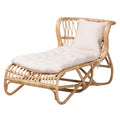 bali & pari Delara Modern Bohemian Natural Brown Rattan Chaise