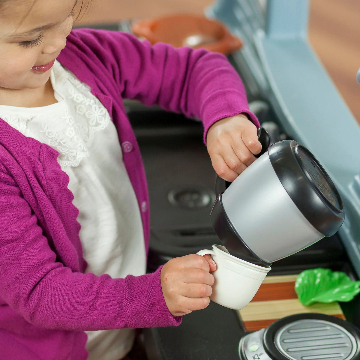 Pretend Play Kids Best Chef's Toy Cooking Kitchen Set with Accessories