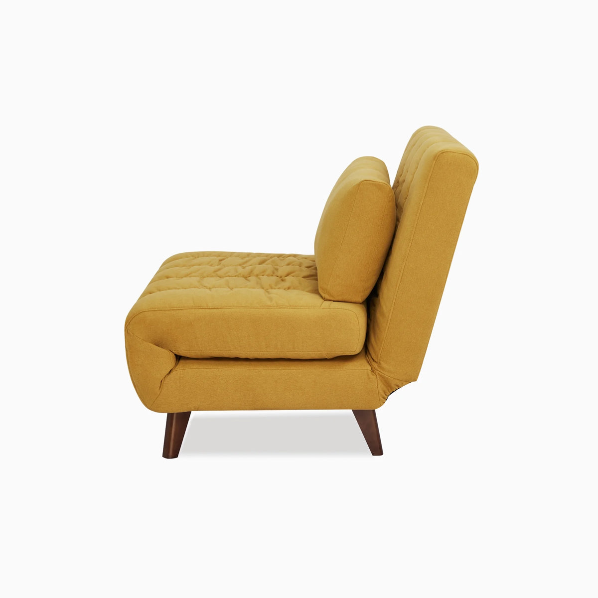 A&D Home Springfield Polyester Convertible Futon Chair, Yellow