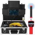 Aoile 100Ft Sewer Camera with Locator, 7" Snake Camera with DVR & 12 Adjustable LEDs, Pipe Camera w/ Self Leveling, Drain Camera for Inspecting Sewers