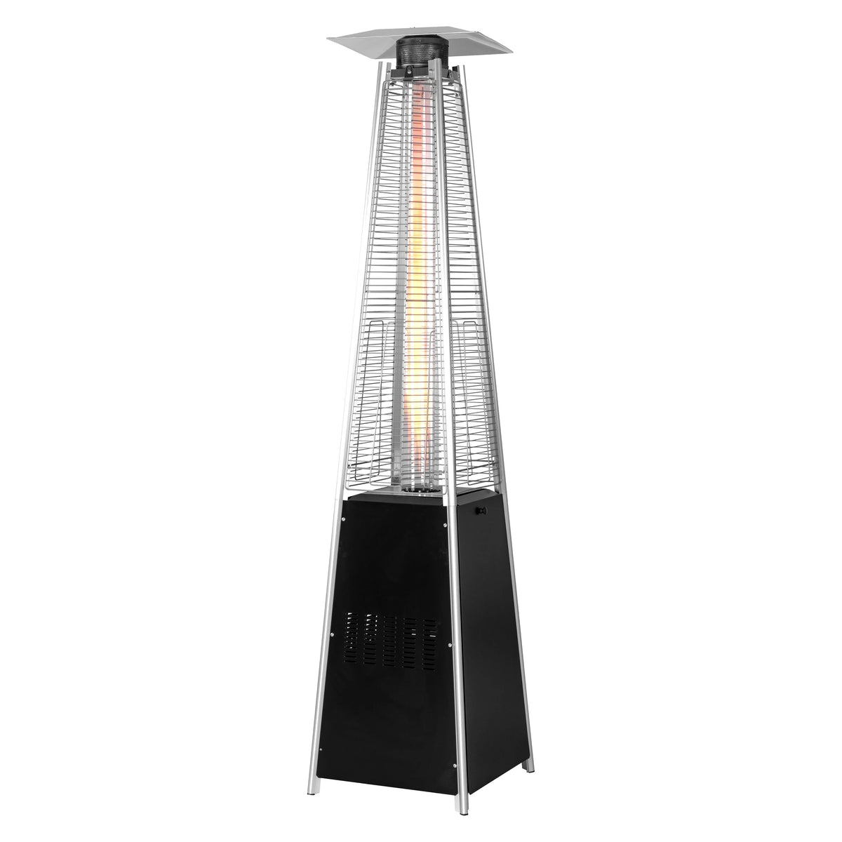 OuterMust Pyramid Patio Heater 48,000 BTU Outdoor  Propane Heater with Wheels,Black