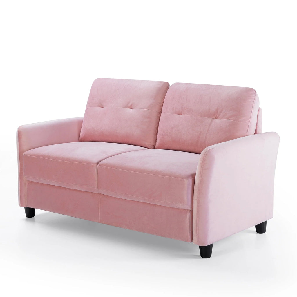 Ember Interiors Ricardo Loveseat, Blush Velvet