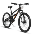 26-Inch Mountain Bike for Men & Women, 21-Speed, Steel Frame with Front Fork and Rear Shock Absorber(Black)